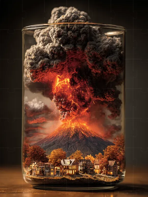 Hyperrealistic Surreal Glass Scenes