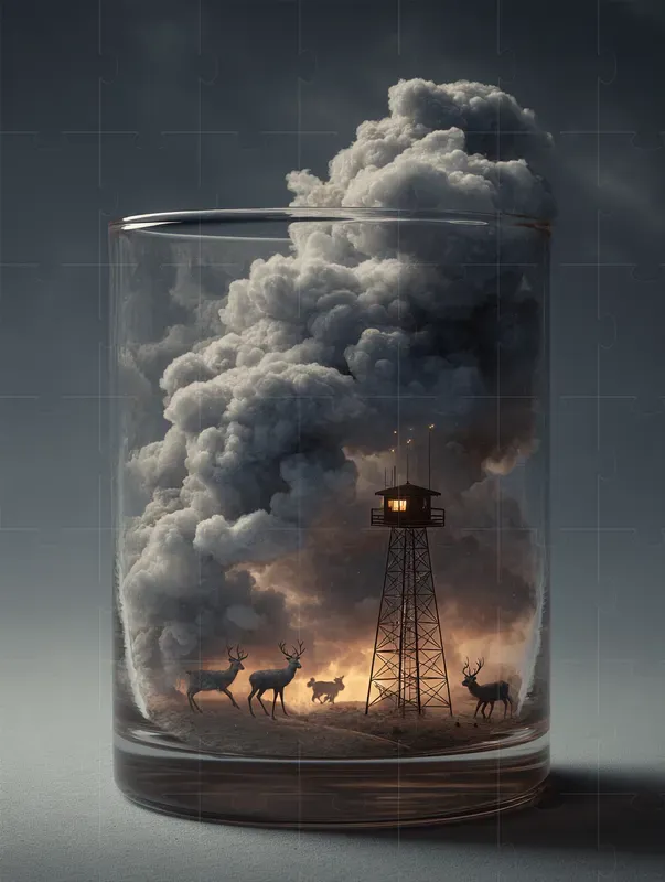Hyperrealistic Surreal Glass Scenes