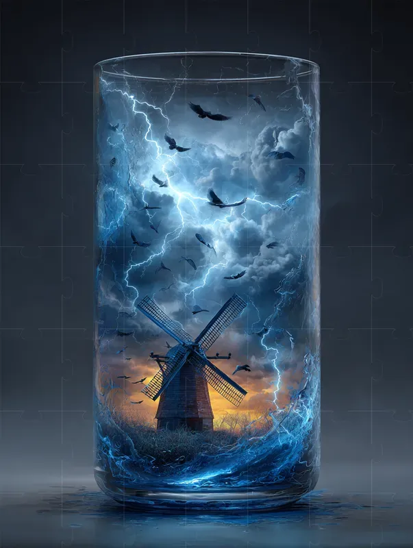 Hyperrealistic Surreal Glass Scenes
