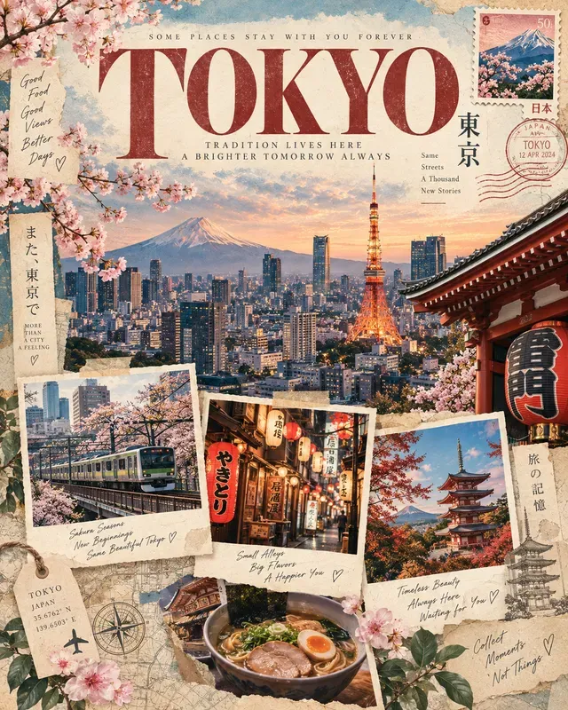Vintage Travel City Poster Facebooks
