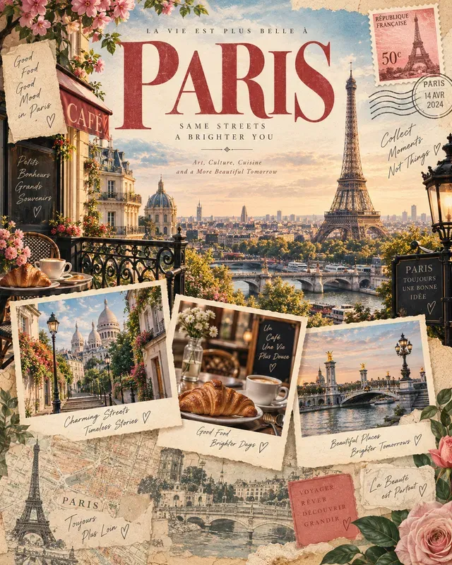 Vintage Travel City Poster Facebooks