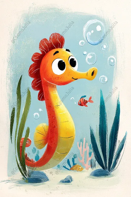 Funny Ocean Friends Kids Clipart