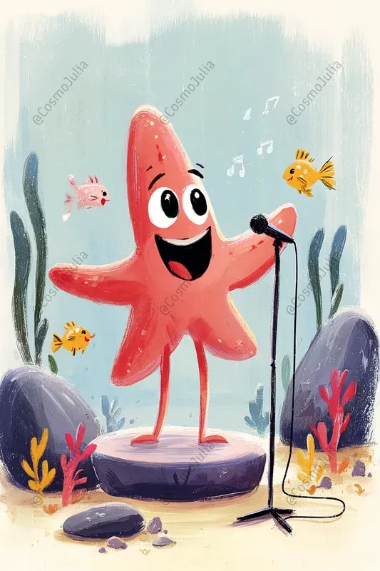 Funny Ocean Friends Kids Clipart