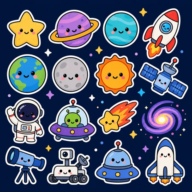 Kawaii Cultural Sticker Sheets