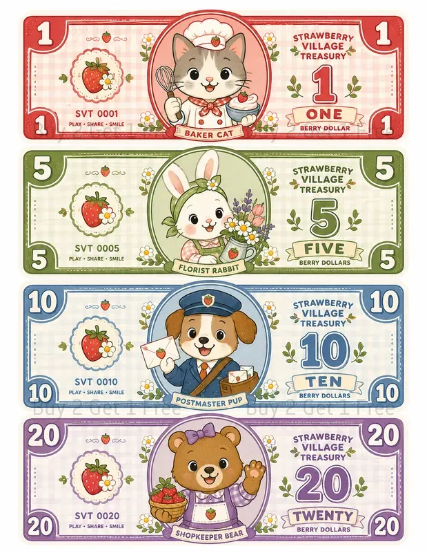 Cartoon Collector Banknotes Ephemera