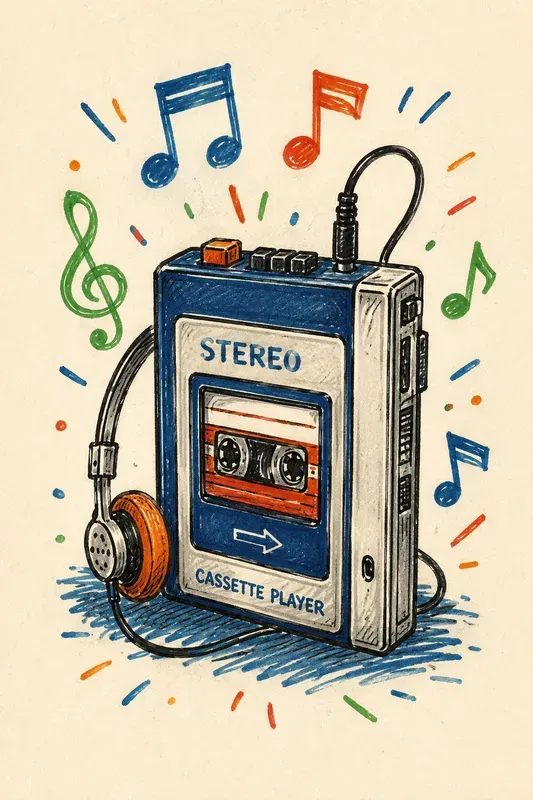 Handdrawn Retro Product Sketch Art