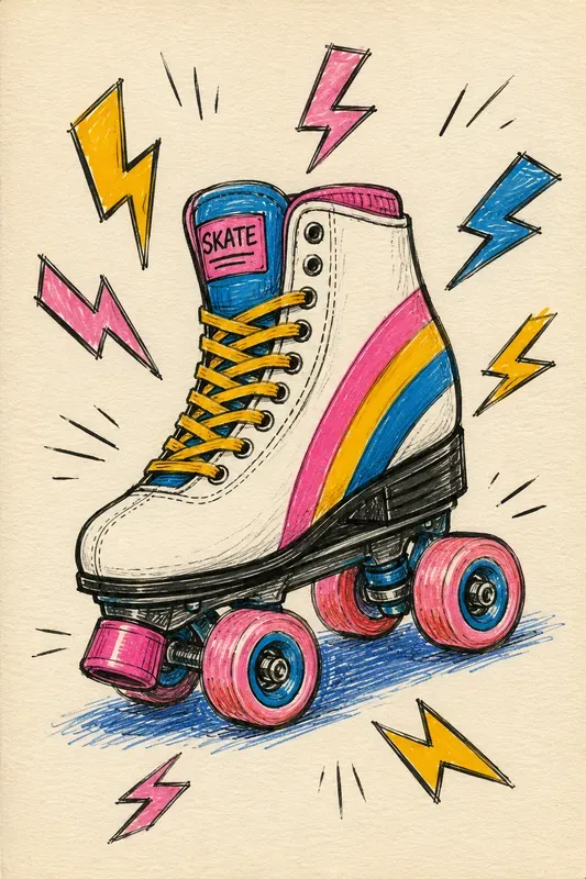Handdrawn Retro Product Sketch Art