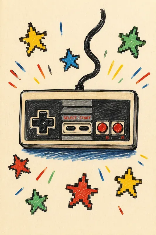 Handdrawn Retro Product Sketch Art