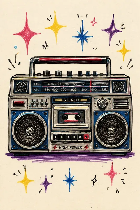 Handdrawn Retro Product Sketch Art