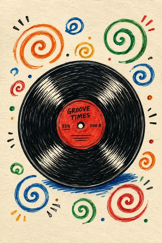 Handdrawn Retro Product Sketch Art