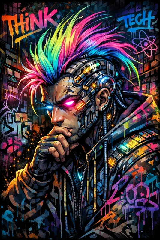 Vibrant Graffiti Portrait Generator
