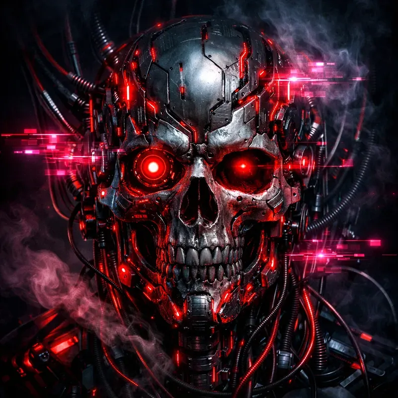 Dark Cyberpunk Synthwave Album Art