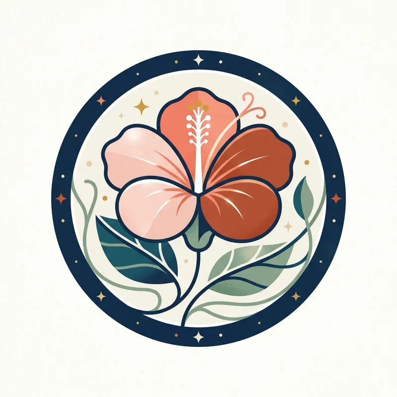 Modern Summer Floral Emblems