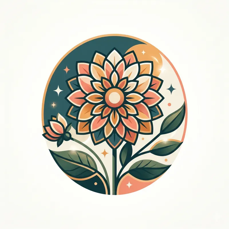 Modern Summer Floral Emblems