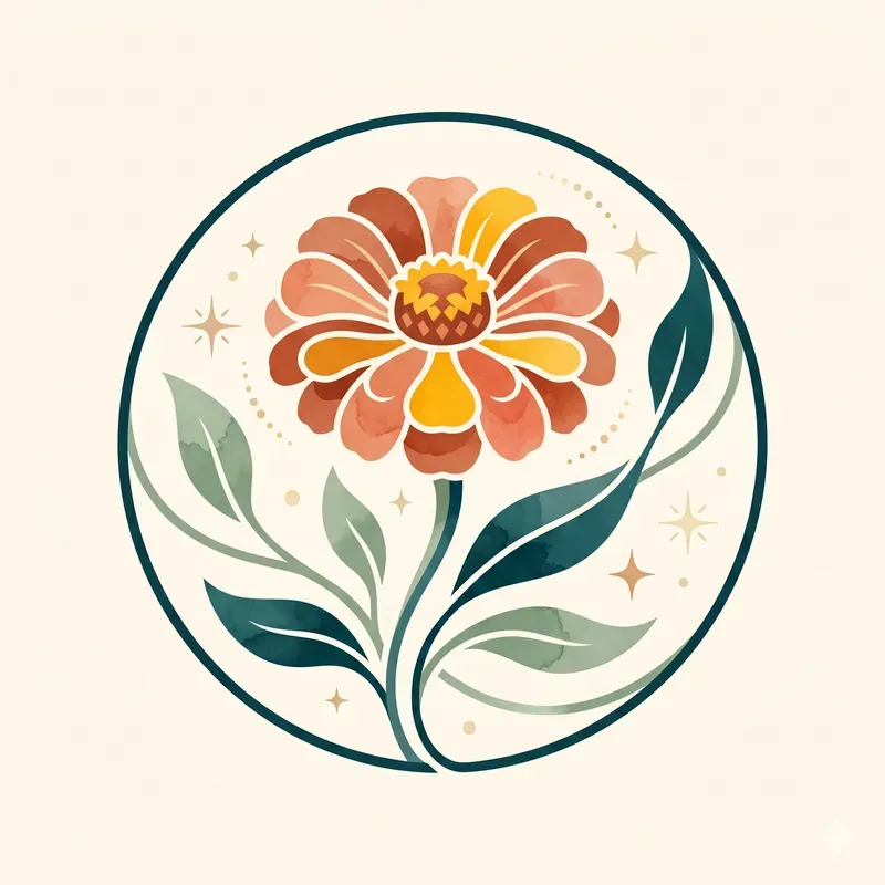 Modern Summer Floral Emblems
