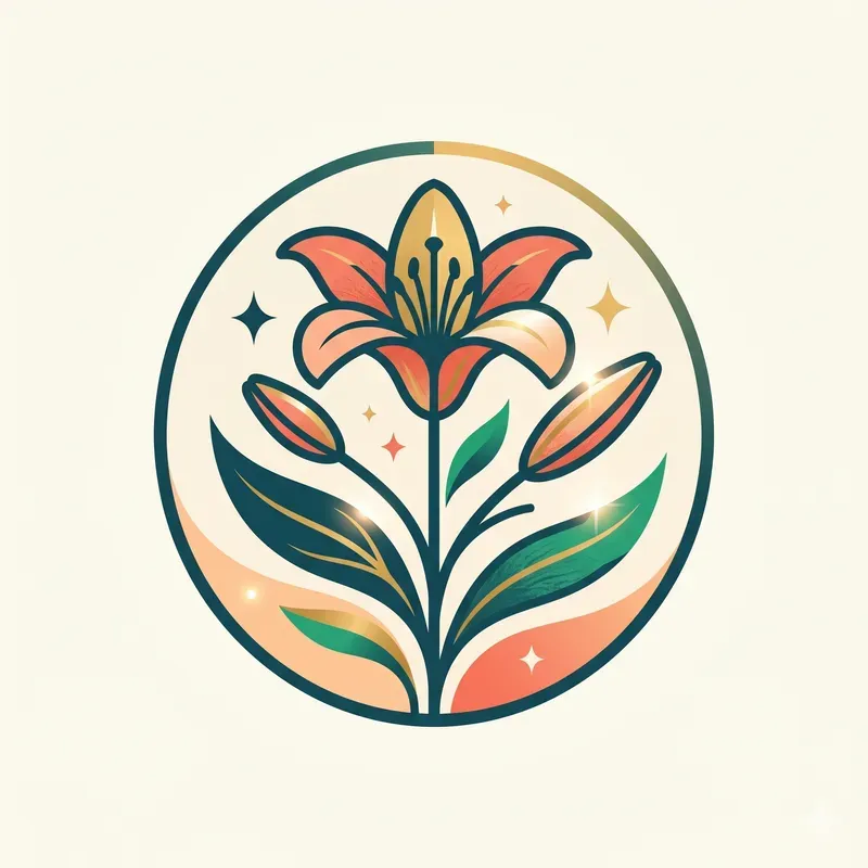 Modern Summer Floral Emblems