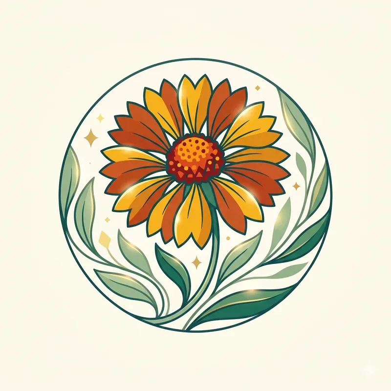 Modern Summer Floral Emblems