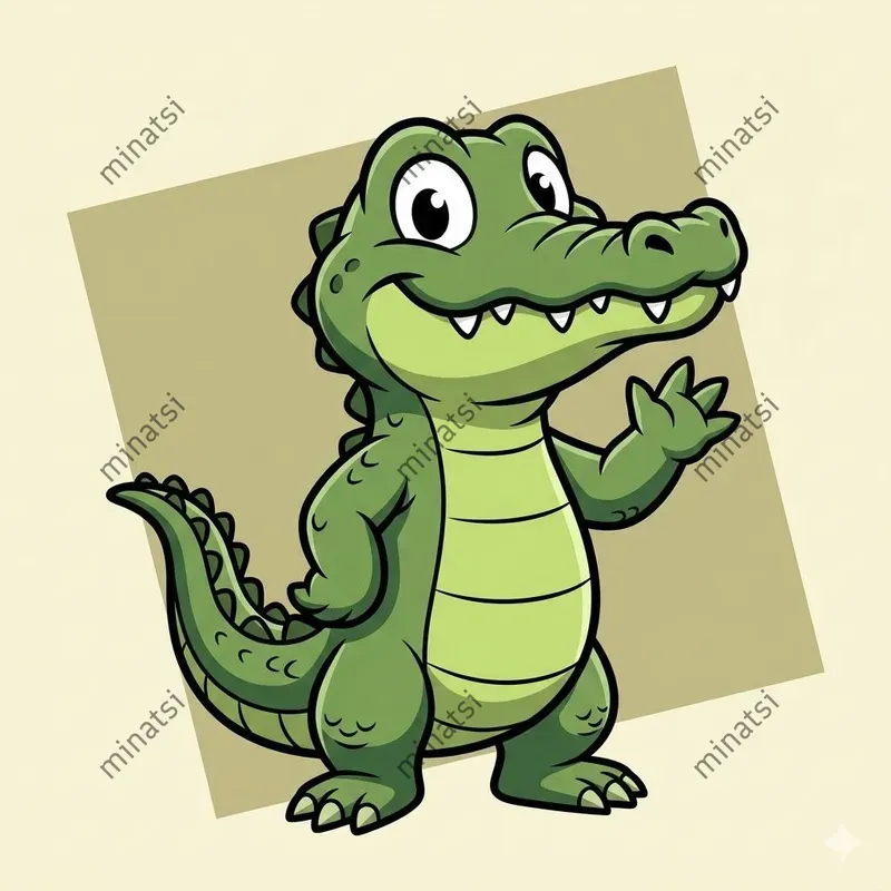 Cute Celshaded Reptile Characters