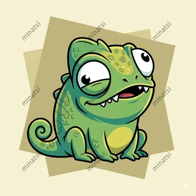 Cute Celshaded Reptile Characters
