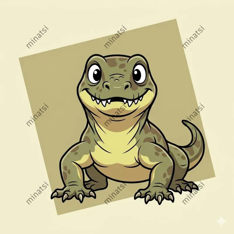 Cute Celshaded Reptile Characters