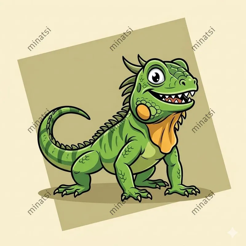 Cute Celshaded Reptile Characters