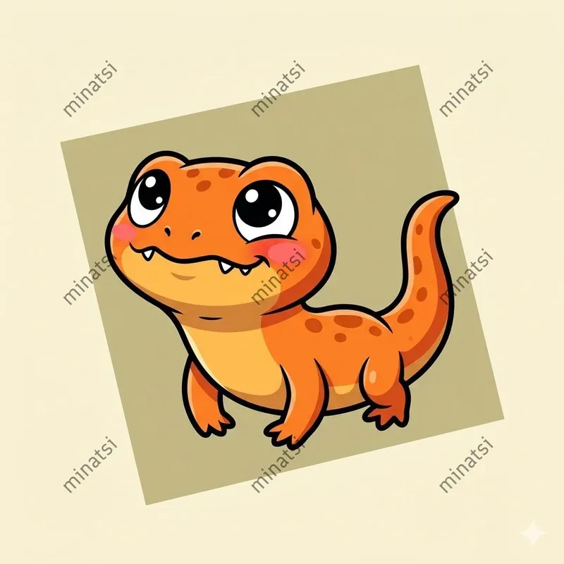 Cute Celshaded Reptile Characters