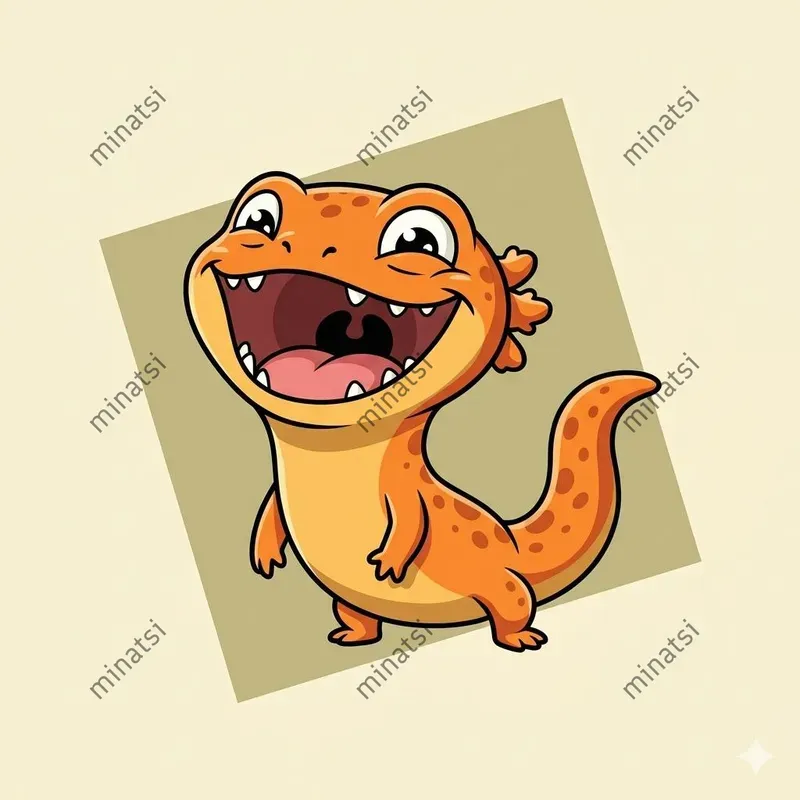 Cute Celshaded Reptile Characters