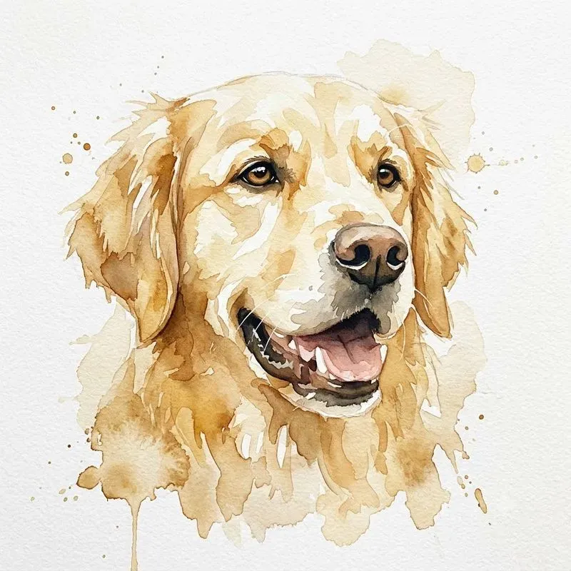 Loose Watercolor Animal Portrait Art