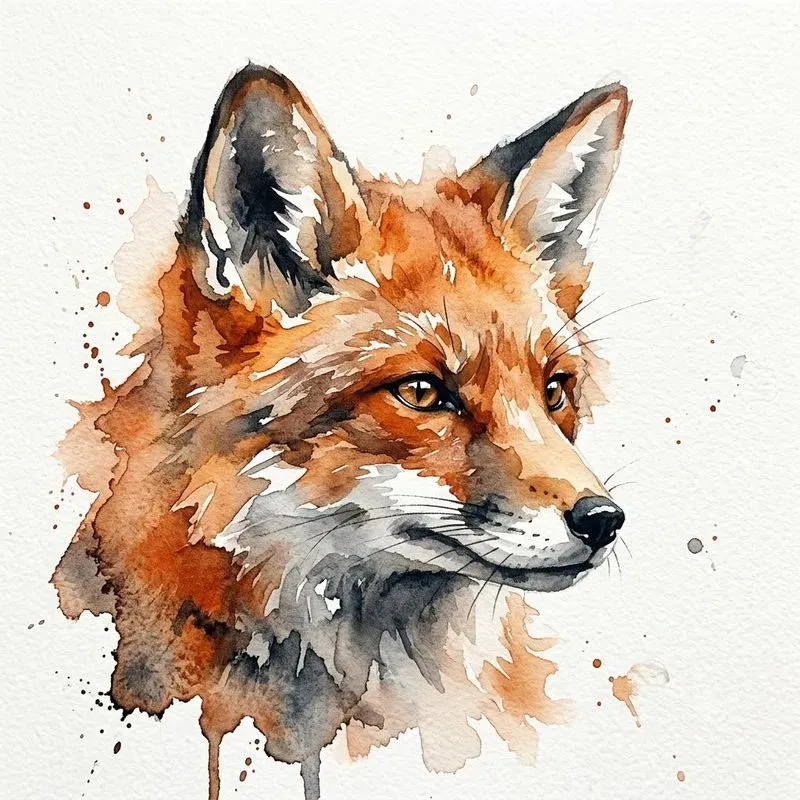 Loose Watercolor Animal Portrait Art