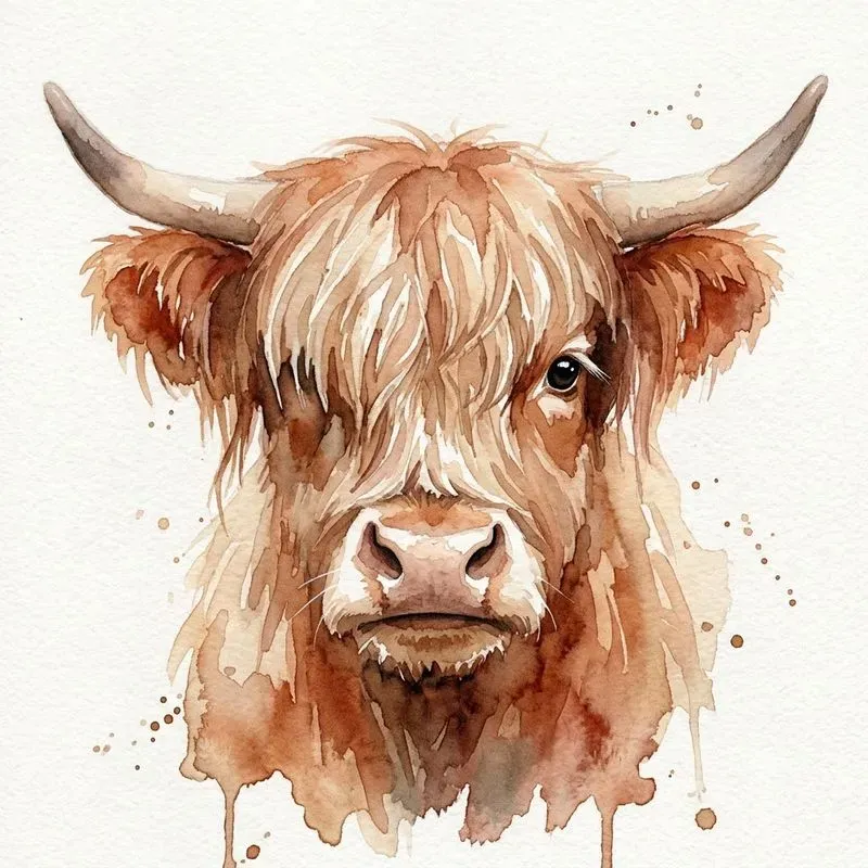 Loose Watercolor Animal Portrait Art