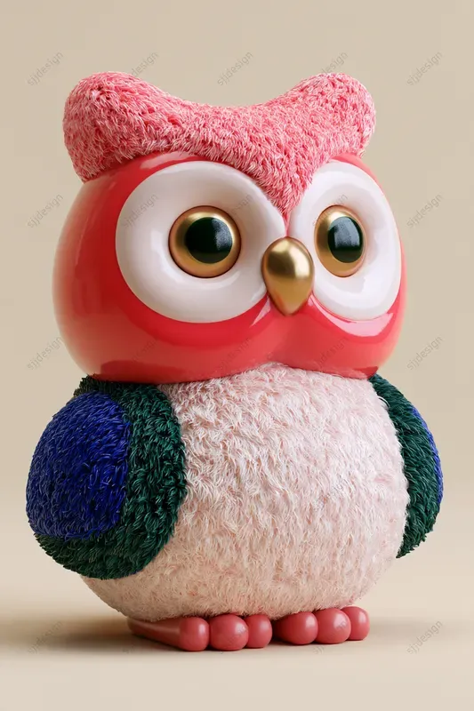 Fuzzy 3D Character Sculptures