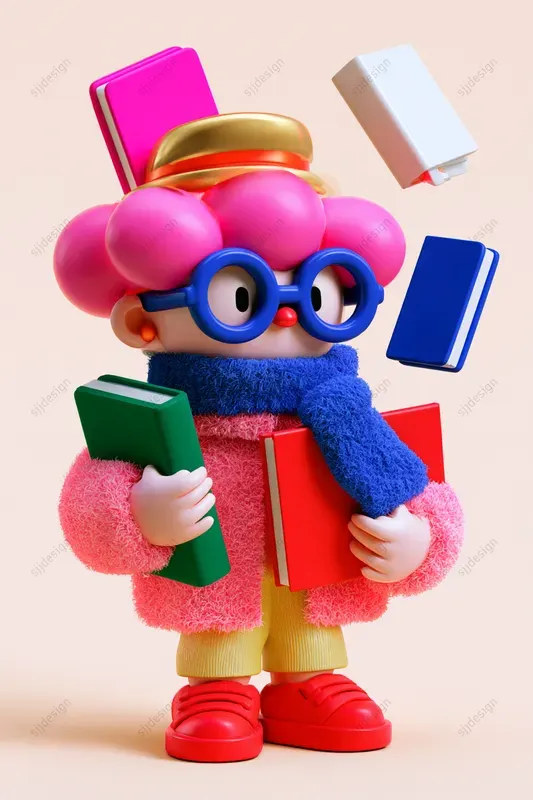 Fuzzy 3D Character Sculptures