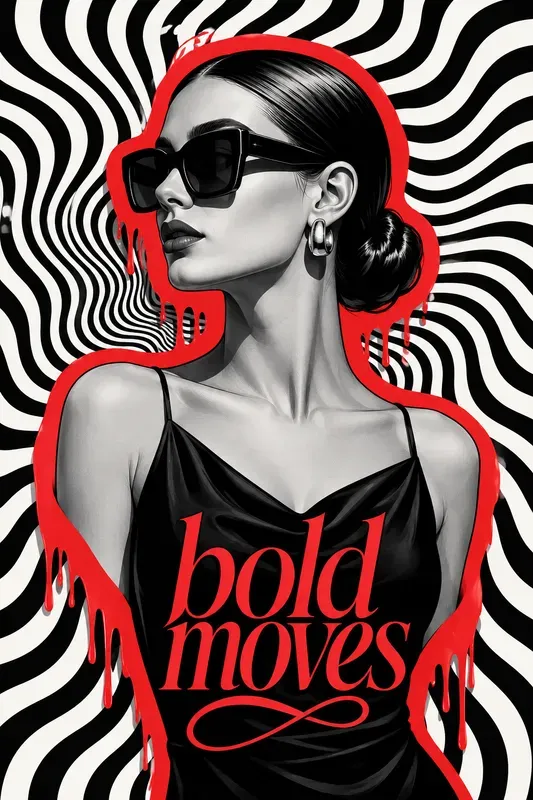 Pop Art Op Illusion Graphic Portraits