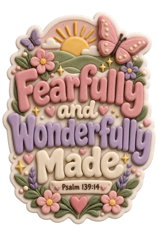 Christian Encouragement Clay Stickers