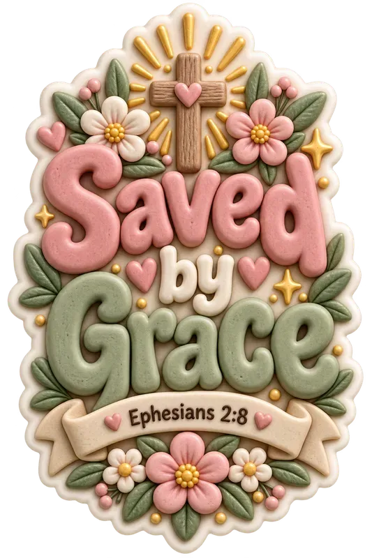 Christian Encouragement Clay Stickers