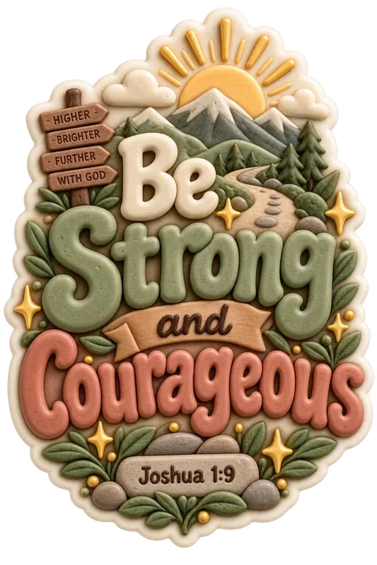 Christian Encouragement Clay Stickers