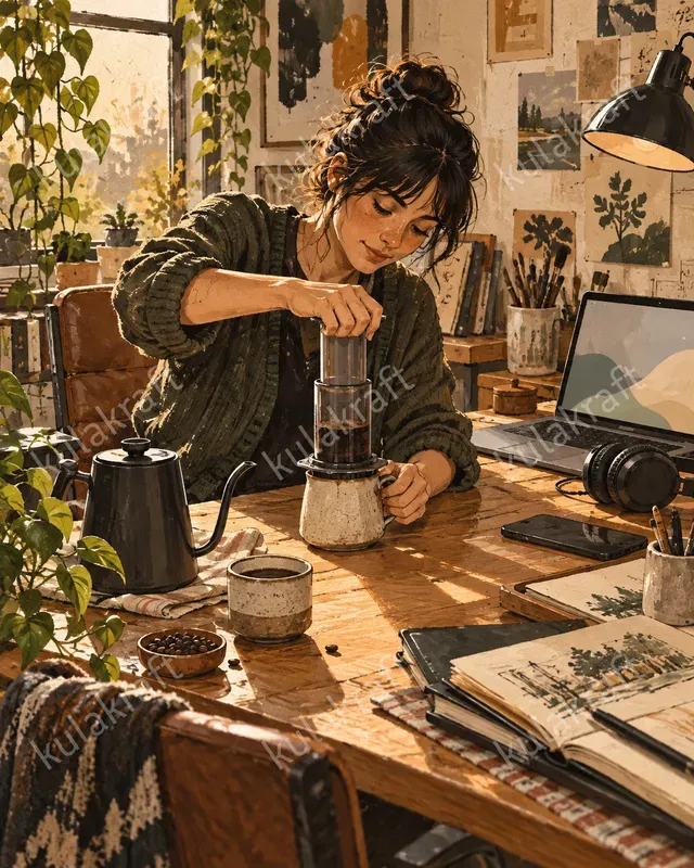Coffee Ritual Illustration Posters