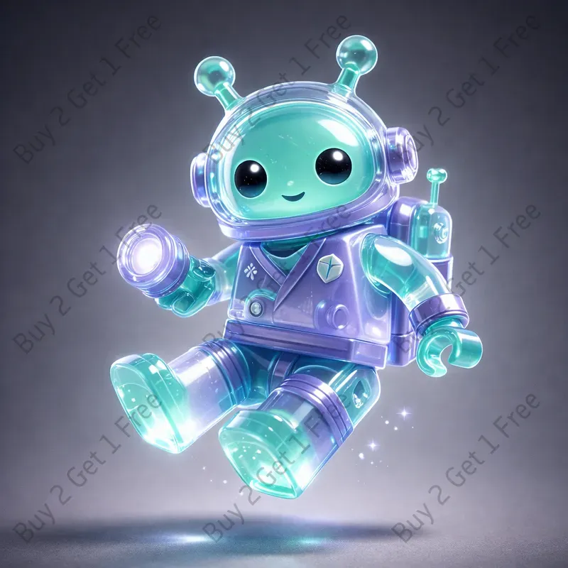 Glossy Jelly Lego Toy Character Art
