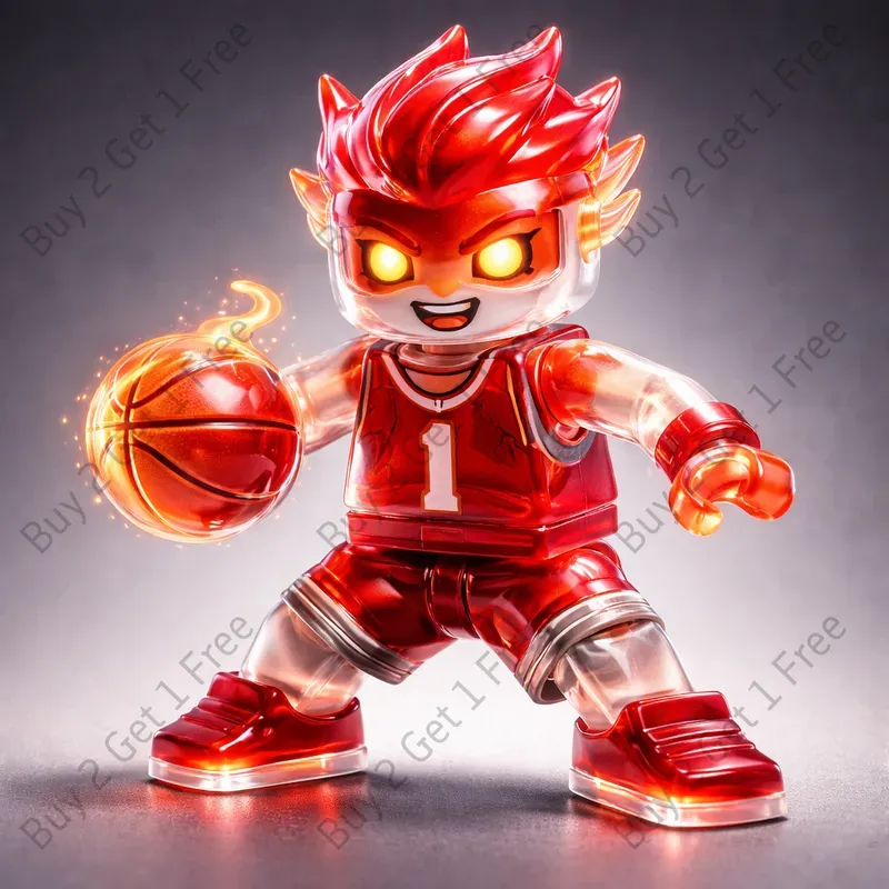 Glossy Jelly Lego Toy Character Art