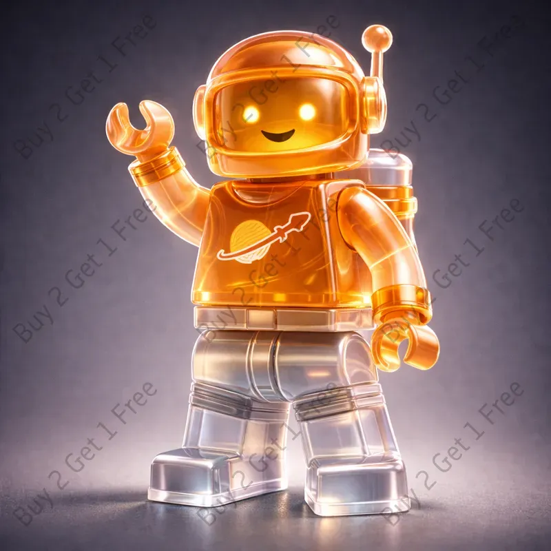Glossy Jelly Lego Toy Character Art