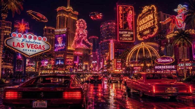 Retrofuturistic Neon City Generator