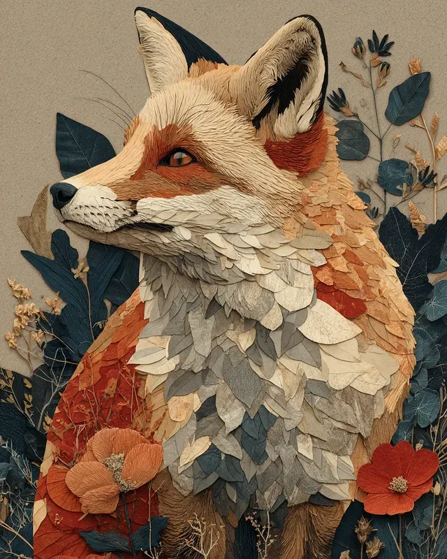 Woodland Animal Fall Portrait Collages