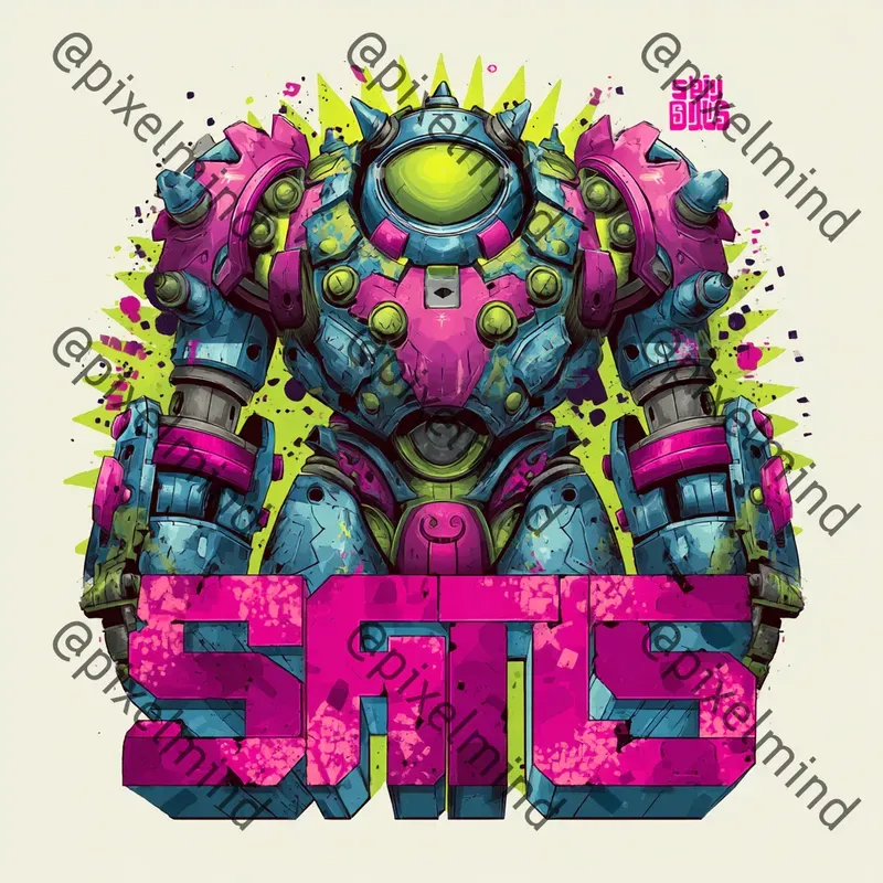Neon Scrap Spirit Tshirt Studios
