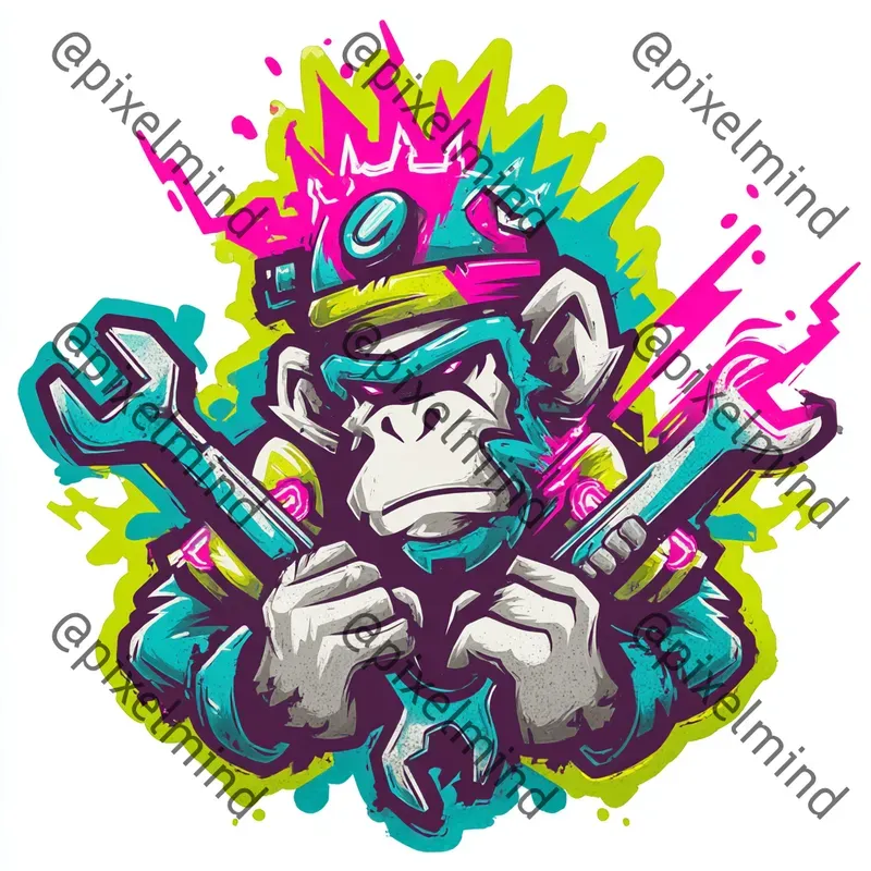 Neon Scrap Spirit Tshirt Studios