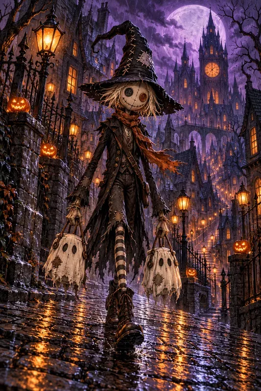 Whimsical Gothic Scarecrow Adventures