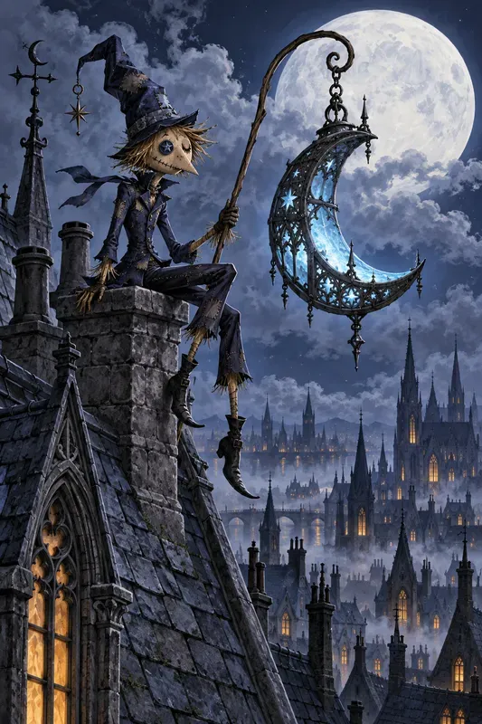 Whimsical Gothic Scarecrow Adventures