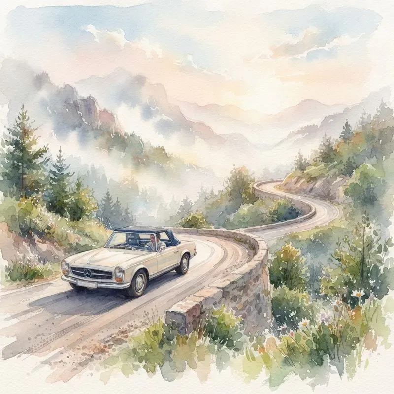 Classic Automobile Watercolor Collections