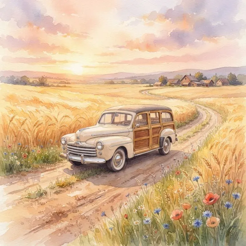 Classic Automobile Watercolor Collections