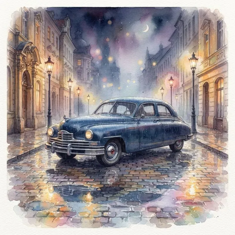 Classic Automobile Watercolor Collections