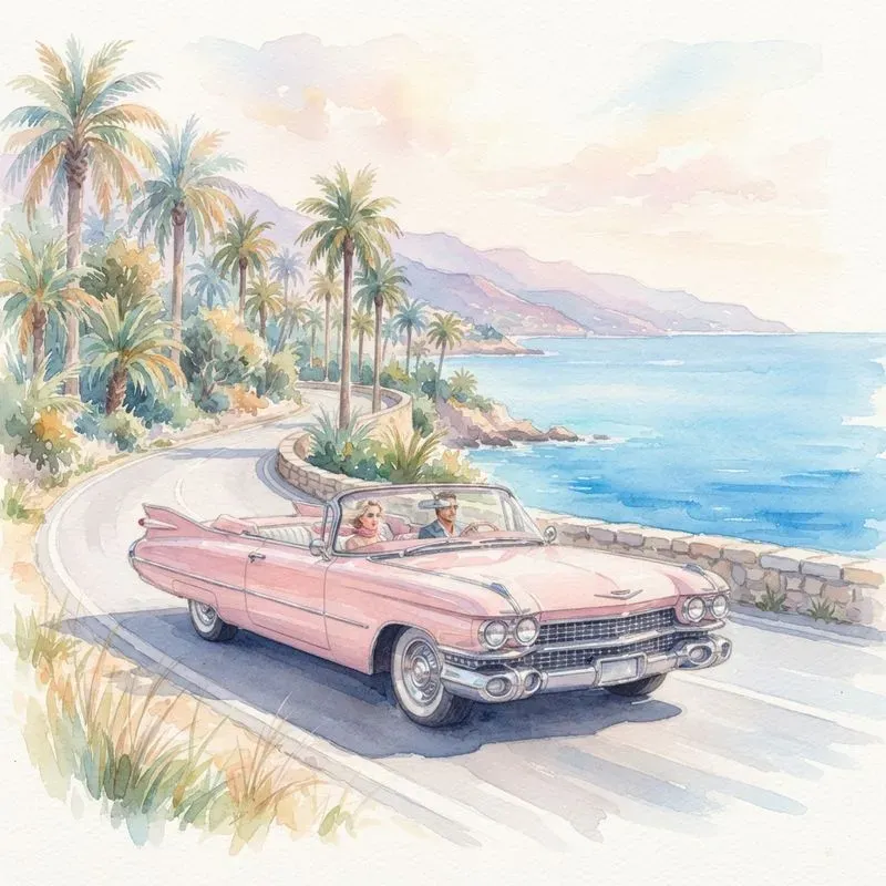 Classic Automobile Watercolor Collections